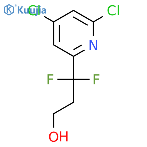 3-(4,6-dichloropyridin-2-yl)-3,3-difluoropropan-1-ol structure