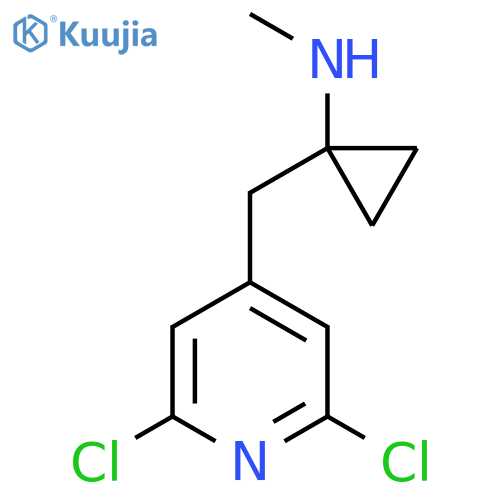 1-(2,6-dichloropyridin-4-yl)methyl-N-methylcyclopropan-1-amine structure