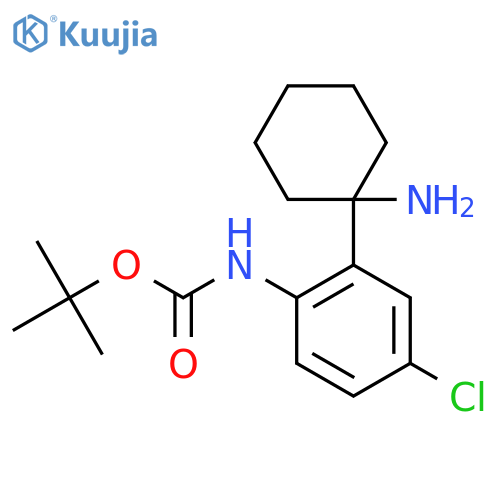 tert-butyl N-2-(1-aminocyclohexyl)-4-chlorophenylcarbamate structure