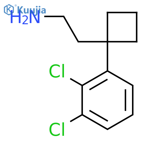 2-1-(2,3-dichlorophenyl)cyclobutylethan-1-amine structure