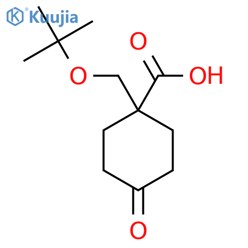 1-(tert-butoxy)methyl-4-oxocyclohexane-1-carboxylic acid structure