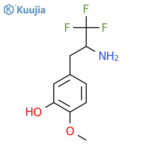 5-(2-amino-3,3,3-trifluoropropyl)-2-methoxyphenol structure