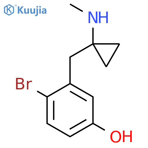 4-bromo-3-{1-(methylamino)cyclopropylmethyl}phenol structure