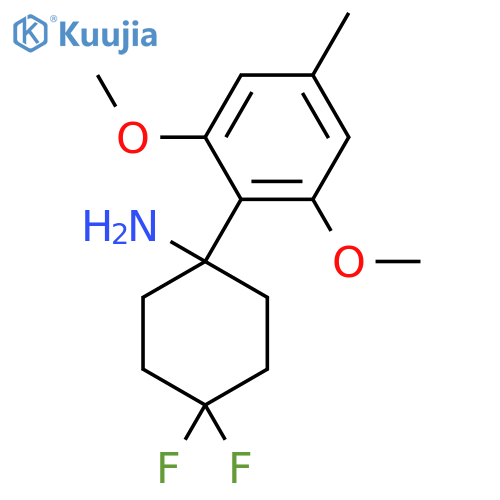 1-(2,6-dimethoxy-4-methylphenyl)-4,4-difluorocyclohexan-1-amine structure