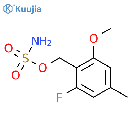 (2-fluoro-6-methoxy-4-methylphenyl)methyl sulfamate structure