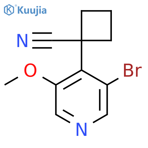 1-(3-bromo-5-methoxypyridin-4-yl)cyclobutane-1-carbonitrile structure