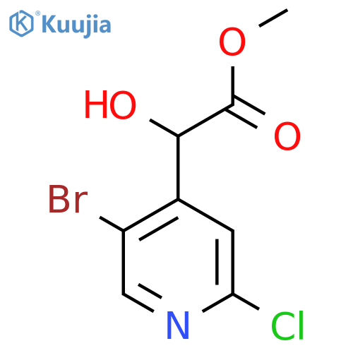 methyl 2-(5-bromo-2-chloropyridin-4-yl)-2-hydroxyacetate structure