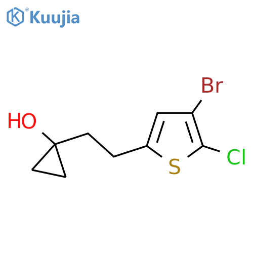1-2-(4-bromo-5-chlorothiophen-2-yl)ethylcyclopropan-1-ol structure