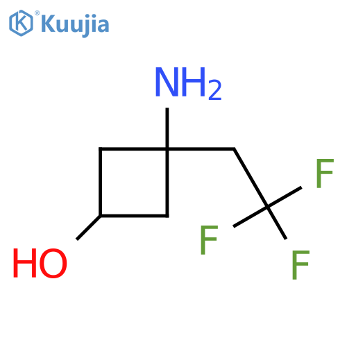 3-amino-3-(2,2,2-trifluoroethyl)cyclobutan-1-ol structure