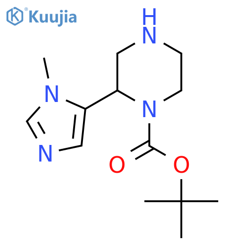 tert-butyl 2-(1-methyl-1H-imidazol-5-yl)piperazine-1-carboxylate structure