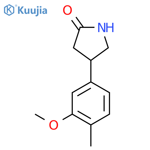 4-(3-methoxy-4-methylphenyl)pyrrolidin-2-one structure