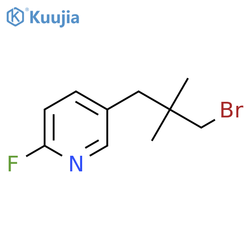 5-(3-bromo-2,2-dimethylpropyl)-2-fluoropyridine structure