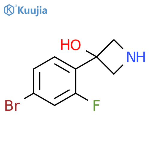 3-(4-bromo-2-fluorophenyl)azetidin-3-ol structure