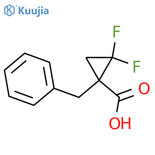 1-benzyl-2,2-difluorocyclopropane-1-carboxylic acid structure