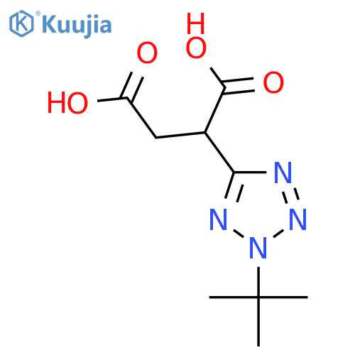 2-(2-tert-butyl-2H-1,2,3,4-tetrazol-5-yl)butanedioic acid structure
