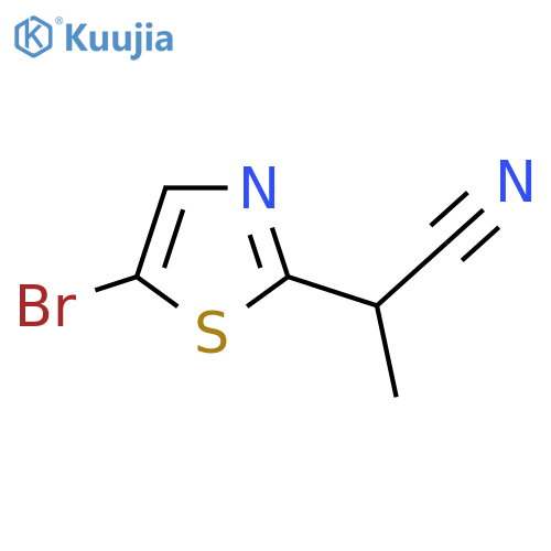 2-(5-Bromo-1,3-thiazol-2-yl)propanenitrile structure