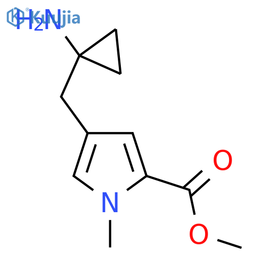 methyl 4-(1-aminocyclopropyl)methyl-1-methyl-1H-pyrrole-2-carboxylate structure