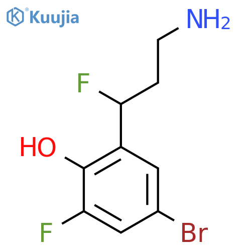 2-(3-Amino-1-fluoropropyl)-4-bromo-6-fluorophenol structure