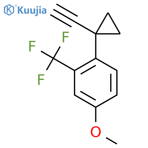 1-(1-ethynylcyclopropyl)-4-methoxy-2-(trifluoromethyl)benzene structure