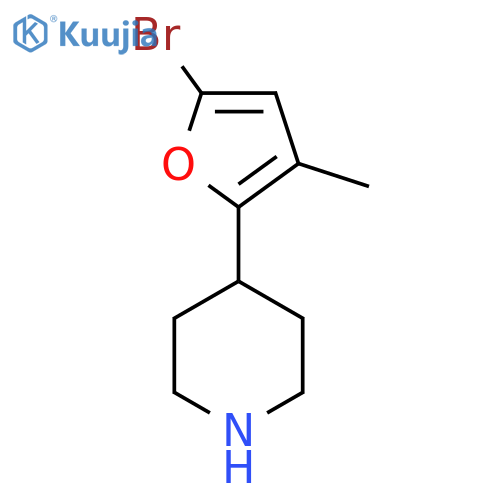 4-(5-bromo-3-methylfuran-2-yl)piperidine structure