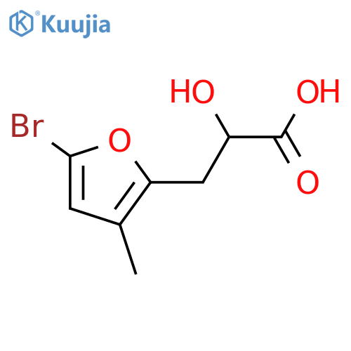 3-(5-bromo-3-methylfuran-2-yl)-2-hydroxypropanoic acid structure