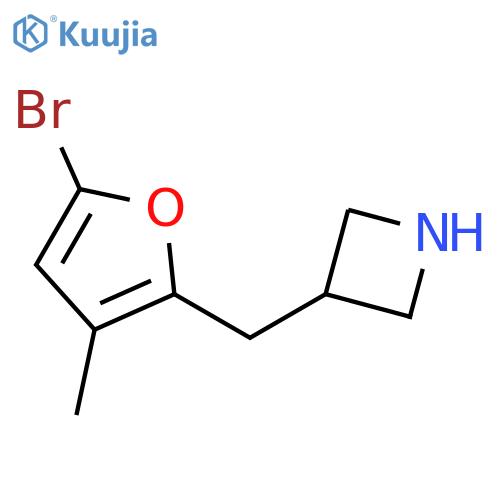 3-(5-bromo-3-methylfuran-2-yl)methylazetidine structure