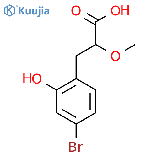 3-(4-bromo-2-hydroxyphenyl)-2-methoxypropanoic acid structure