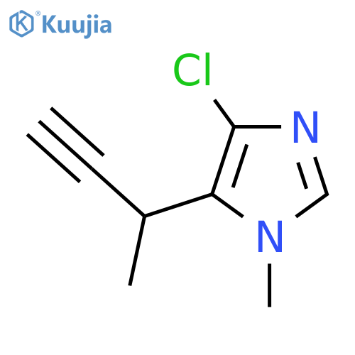 5-(but-3-yn-2-yl)-4-chloro-1-methyl-1H-imidazole structure