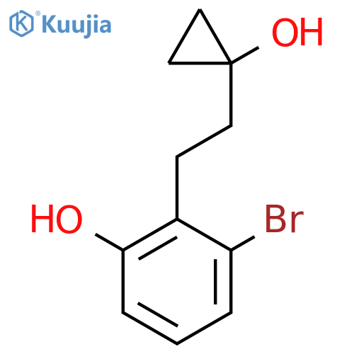 3-bromo-2-2-(1-hydroxycyclopropyl)ethylphenol structure