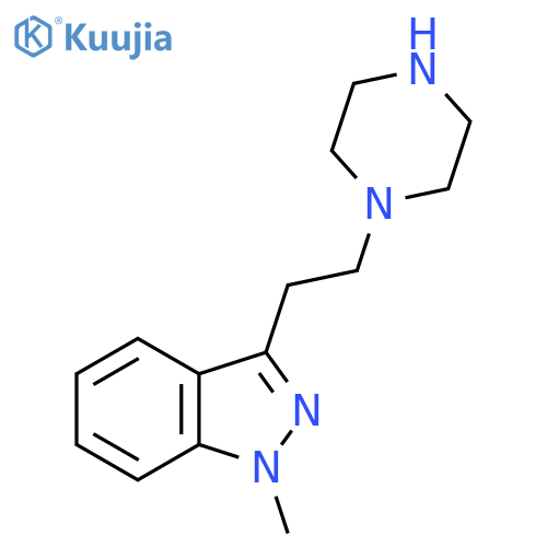 1-methyl-3-2-(piperazin-1-yl)ethyl-1H-indazole structure