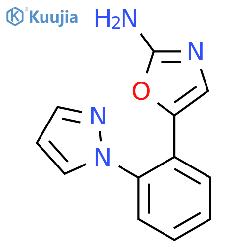 5-2-(1H-pyrazol-1-yl)phenyl-1,3-oxazol-2-amine structure