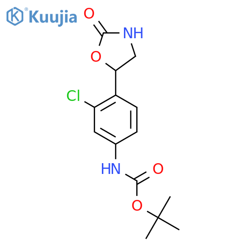 tert-butyl N-3-chloro-4-(2-oxo-1,3-oxazolidin-5-yl)phenylcarbamate structure