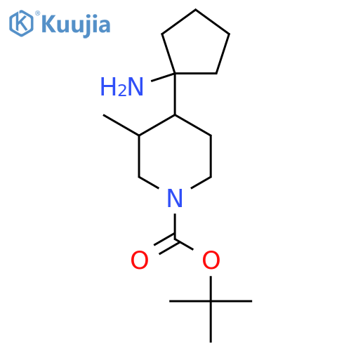 tert-butyl 4-(1-aminocyclopentyl)-3-methylpiperidine-1-carboxylate structure