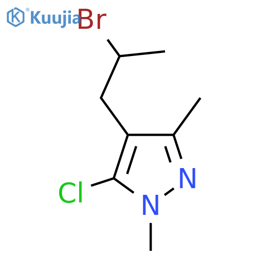 4-(2-bromopropyl)-5-chloro-1,3-dimethyl-1H-pyrazole structure