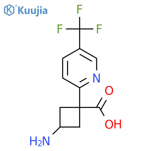 3-amino-1-5-(trifluoromethyl)pyridin-2-ylcyclobutane-1-carboxylic acid structure
