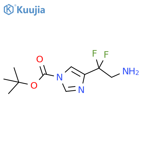 tert-butyl 4-(2-amino-1,1-difluoroethyl)-1H-imidazole-1-carboxylate structure