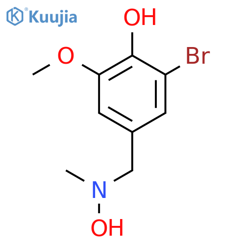 2-bromo-4-{hydroxy(methyl)aminomethyl}-6-methoxyphenol structure