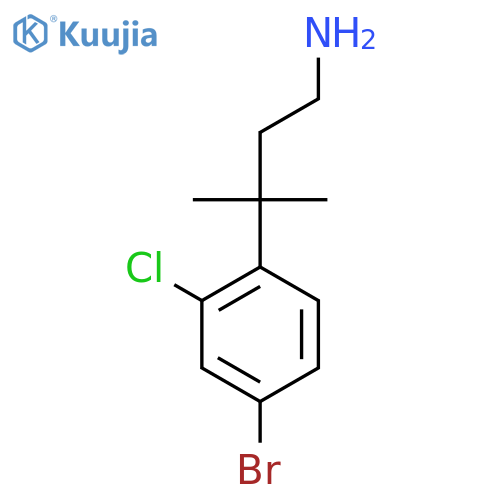 3-(4-bromo-2-chlorophenyl)-3-methylbutan-1-amine structure