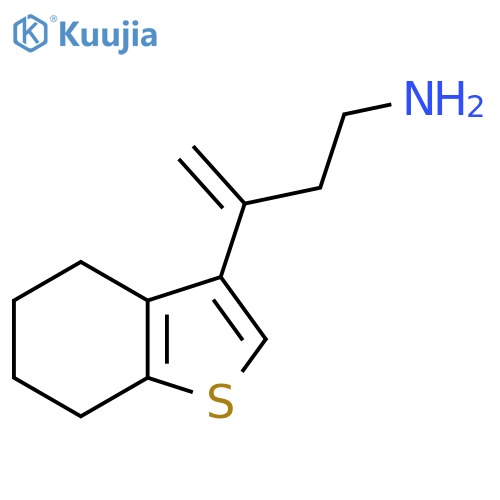 3-(4,5,6,7-tetrahydro-1-benzothiophen-3-yl)but-3-en-1-amine structure
