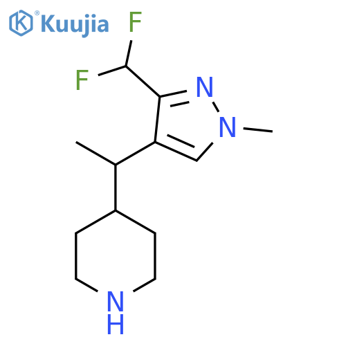 4-{1-3-(difluoromethyl)-1-methyl-1H-pyrazol-4-ylethyl}piperidine structure