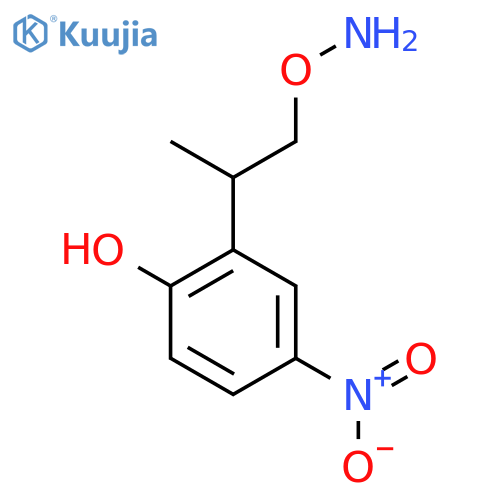 2-1-(aminooxy)propan-2-yl-4-nitrophenol structure