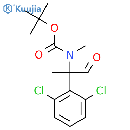 tert-butyl N-2-(2,6-dichlorophenyl)-1-oxopropan-2-yl-N-methylcarbamate structure