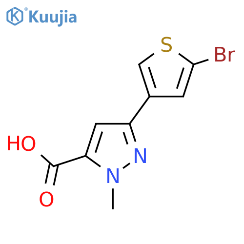 3-(5-bromothiophen-3-yl)-1-methyl-1H-pyrazole-5-carboxylic acid structure