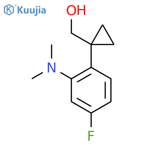 {1-2-(dimethylamino)-4-fluorophenylcyclopropyl}methanol structure