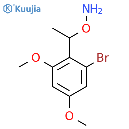O-1-(2-bromo-4,6-dimethoxyphenyl)ethylhydroxylamine structure