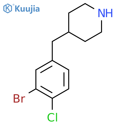 4-(3-bromo-4-chlorophenyl)methylpiperidine structure