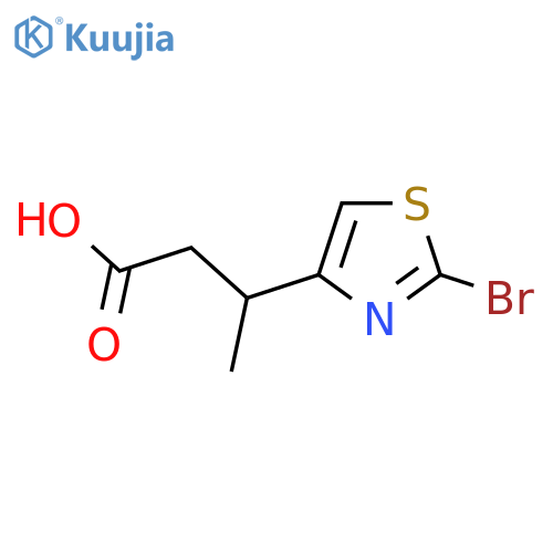 3-(2-bromo-1,3-thiazol-4-yl)butanoic acid structure