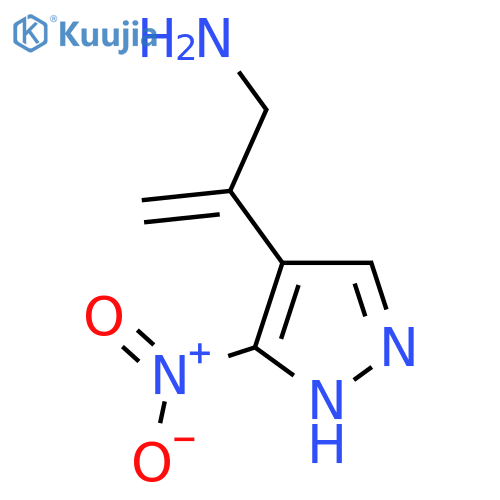 2-(3-nitro-1H-pyrazol-4-yl)prop-2-en-1-amine structure