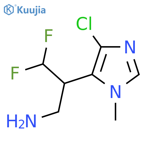 2-(4-chloro-1-methyl-1H-imidazol-5-yl)-3,3-difluoropropan-1-amine structure