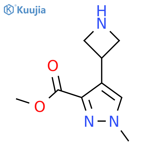 methyl 4-(azetidin-3-yl)-1-methyl-1H-pyrazole-3-carboxylate structure